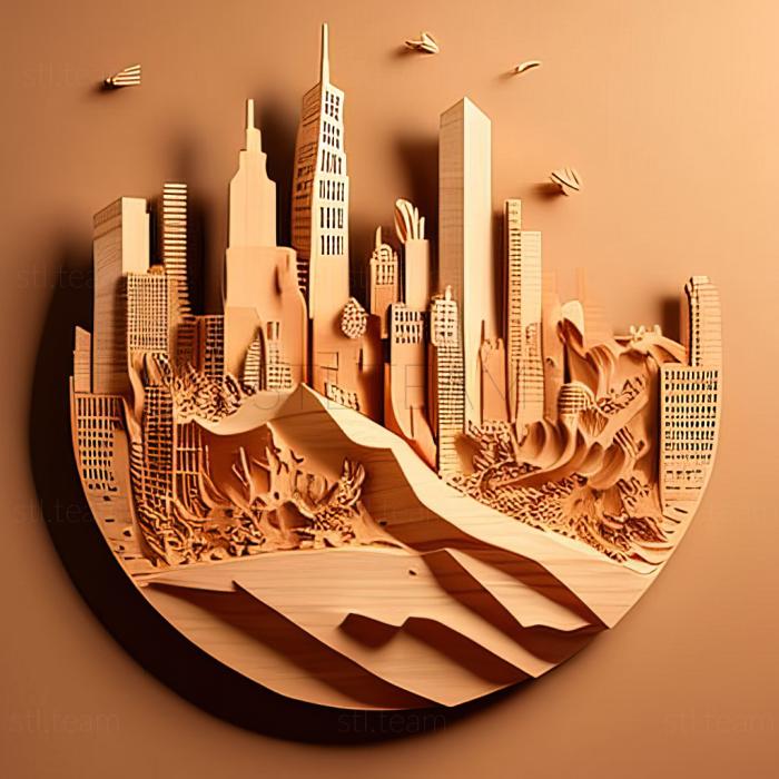 3D модель St міський горизонт (STL)
